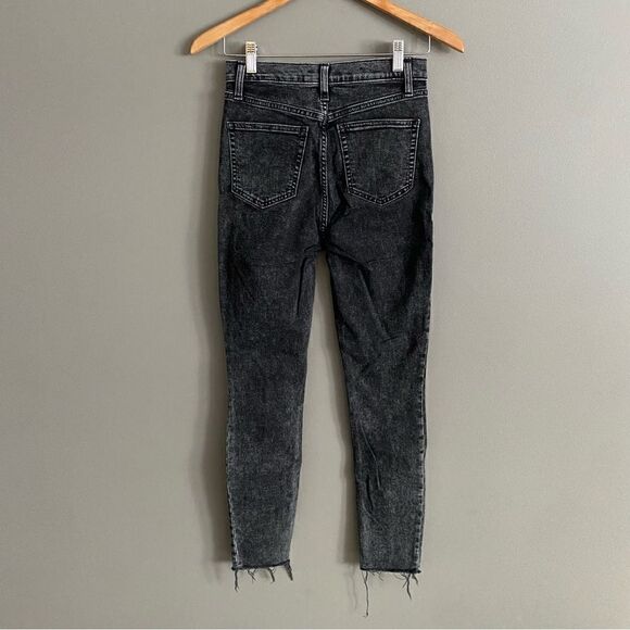 Gap True Skinny Ankle Sky Rise Acid Wash Denim Jeans Womens Size 25 - Picture 2 of 6